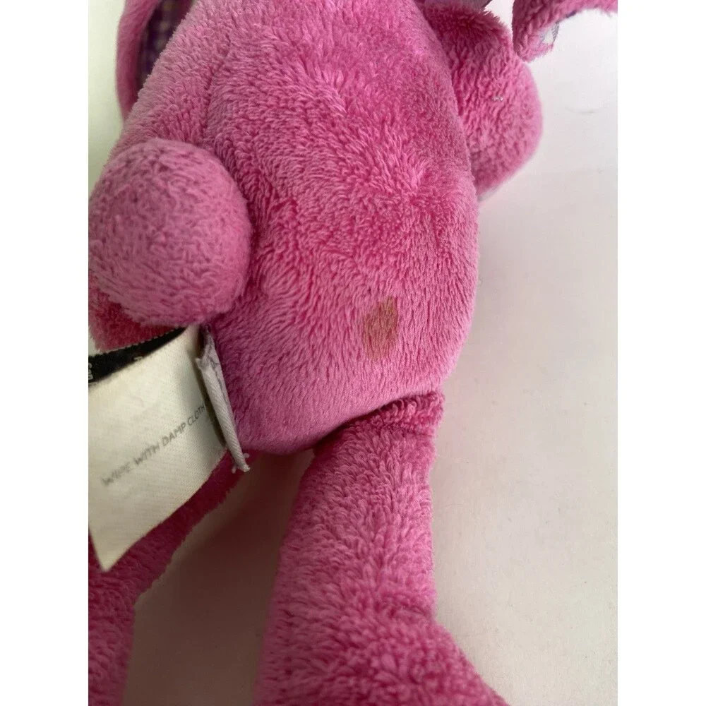 Old Navy Pink Bunny Rabbit Plush Stuffed Animal Toy Purple White Gingham Ears